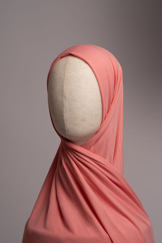 Voile Luxe Jersey BAMBOO Éclat de Corail
