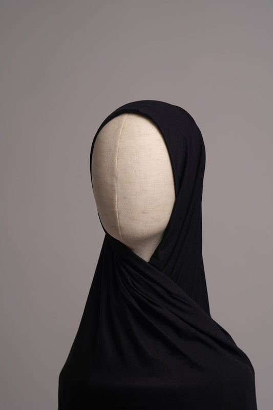 Voile Luxe Jersey BAMBOO Noir Ébène